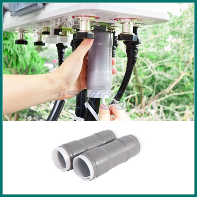 Tubo de contração a frio de silicone cinza com mastic para proteção anti- intemperismo do alimentador de antena