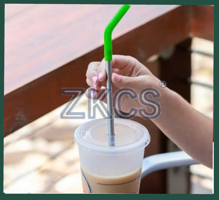 Canudo de silicone reutilizável – Macio, flexível, de grau alimentício, cortável e portátil