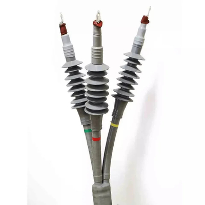 Kit de terminais interiores de encolhimento a frio de três núcleos cobre tensões de 11KV a 24KV