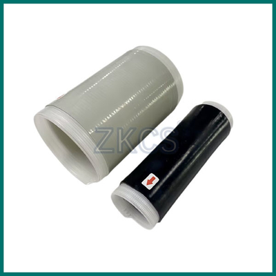 Tubo de silicone preto/cinzento para compressão a frio para jumper, cabeça e conector do jumper.