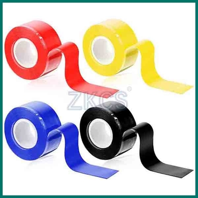 Tela de silicone auto-fusão Reparação de encanamento de alta pressão com duas faces à prova de vazamento Aplicação de alta tensão à prova d'água