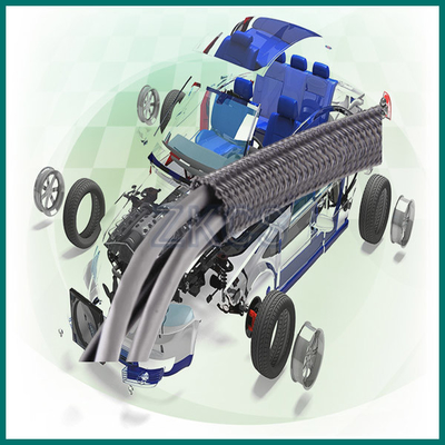 Envolvimento em espiral de cabo de arame auto-expansível